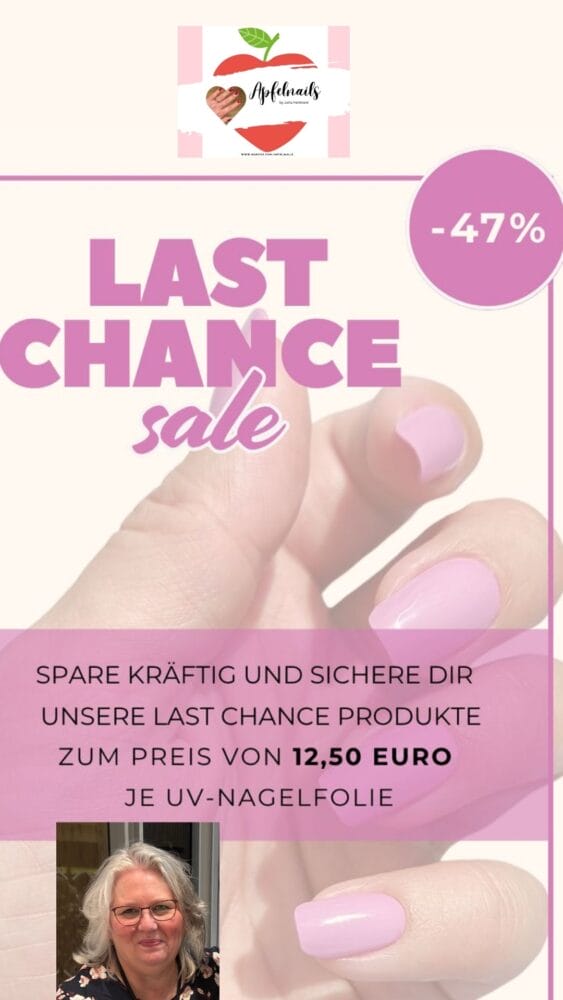 Entdecke 8 mega preiswerte UV Nagelfolien im Onlineshop – Jetzt auf der Last Chance Seite!