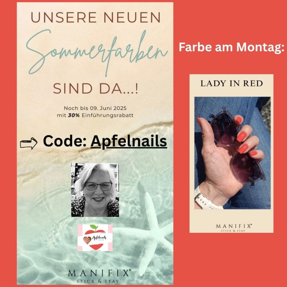Lady in Red – UV Nagelfolie in Rot für elegante Nägel + 30% Rabatt bis 9. Juni!