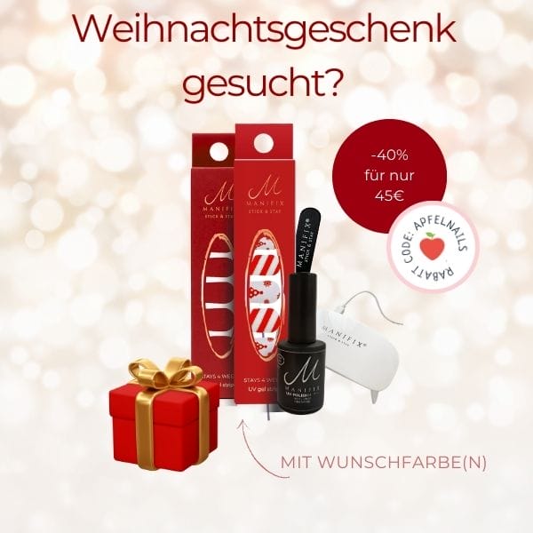 Verliebe dich in rote Nägel mit Glitzer – Hol dir das magische Weihnachtsangebot!