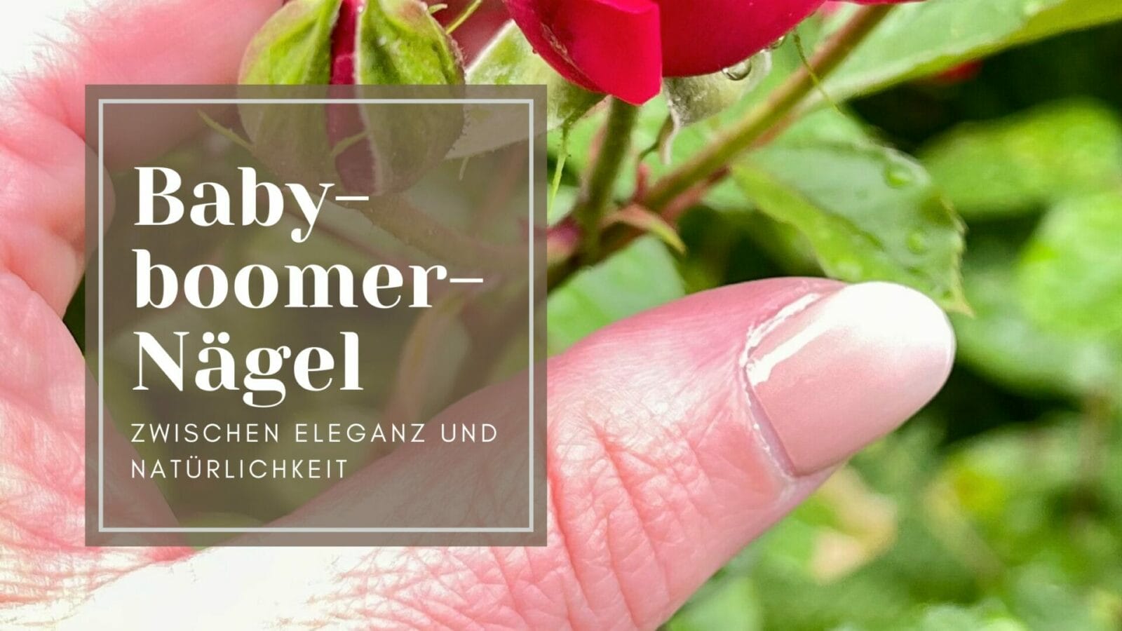 Babyboomer Nägel auf Daumen
