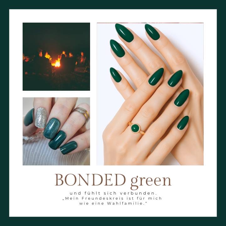 Bonded Green UV-Nagelfolie