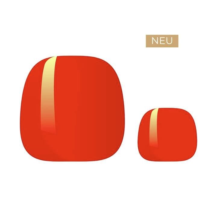 Chilli Red Füße UV-Nagelfolie