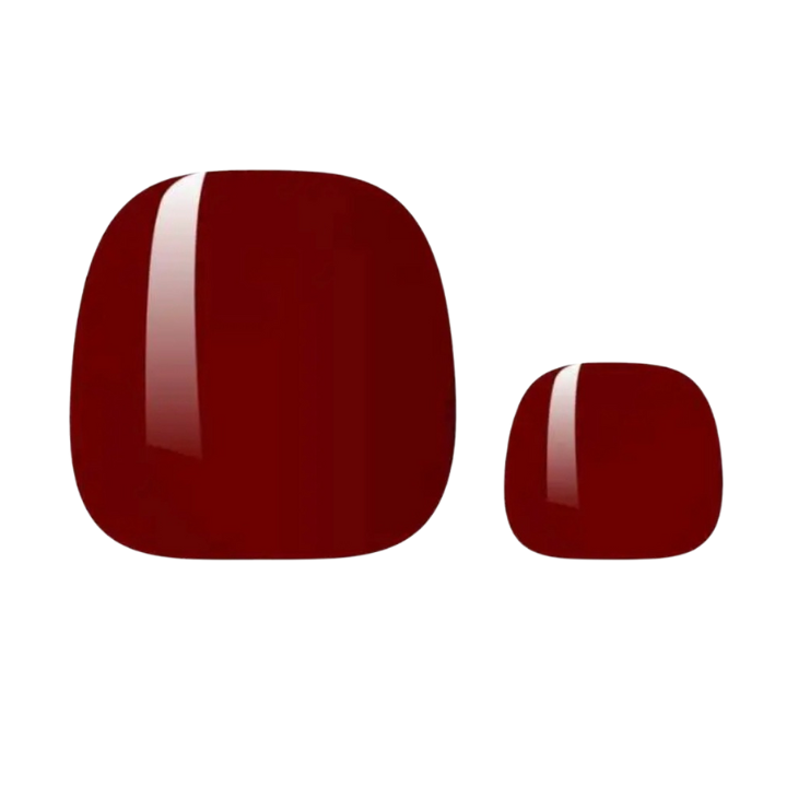 Adamant Red Füße UV-Nagelfolie