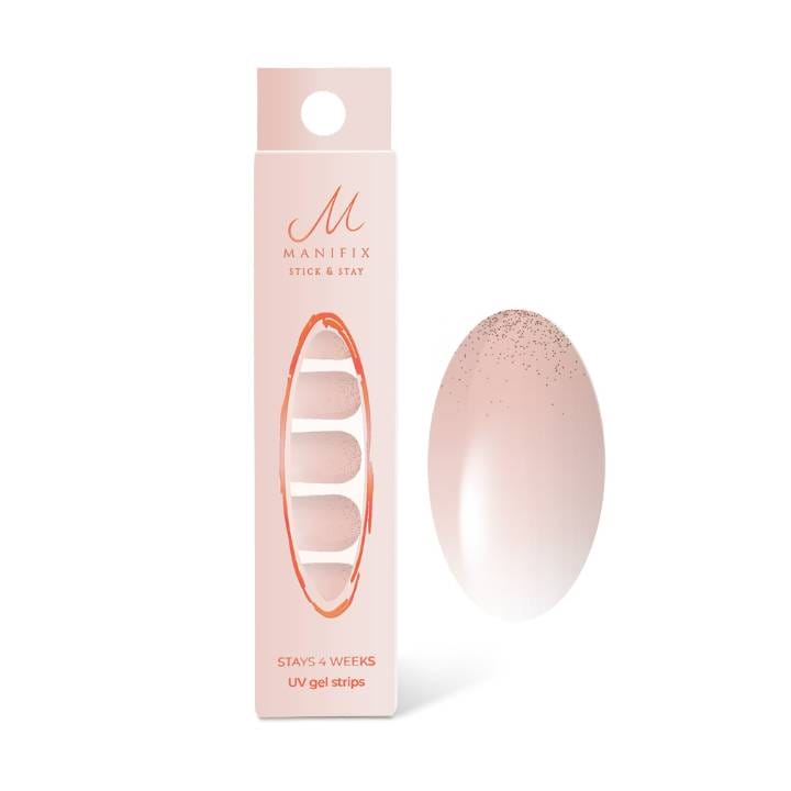 Babyboomer mit Glitzer UV-Nagelfolie