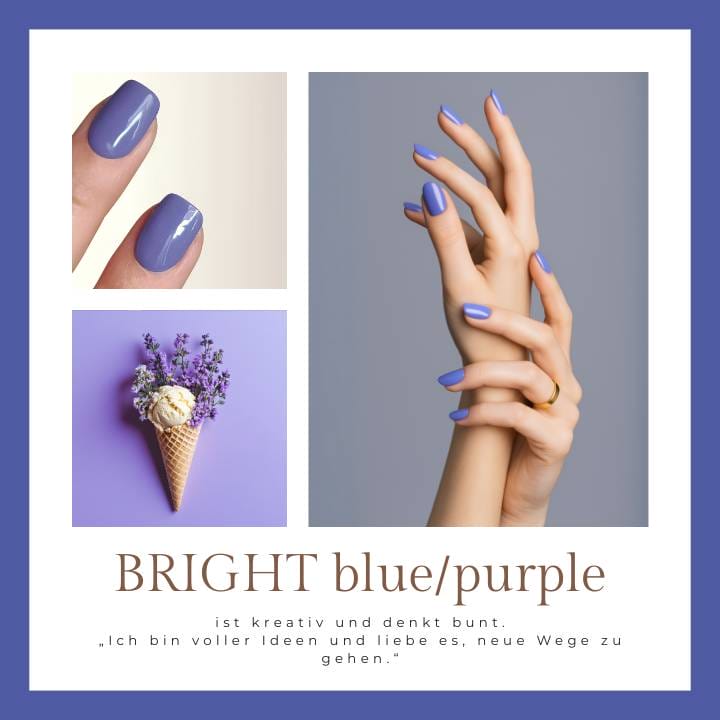 Bright Blue UV-Nagelfolie