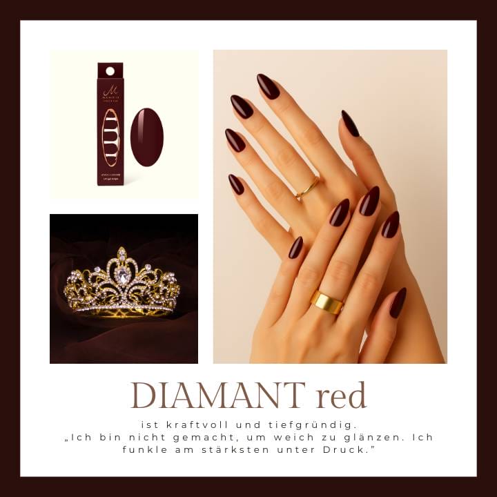 Diamant Red UV-Nagelfolie