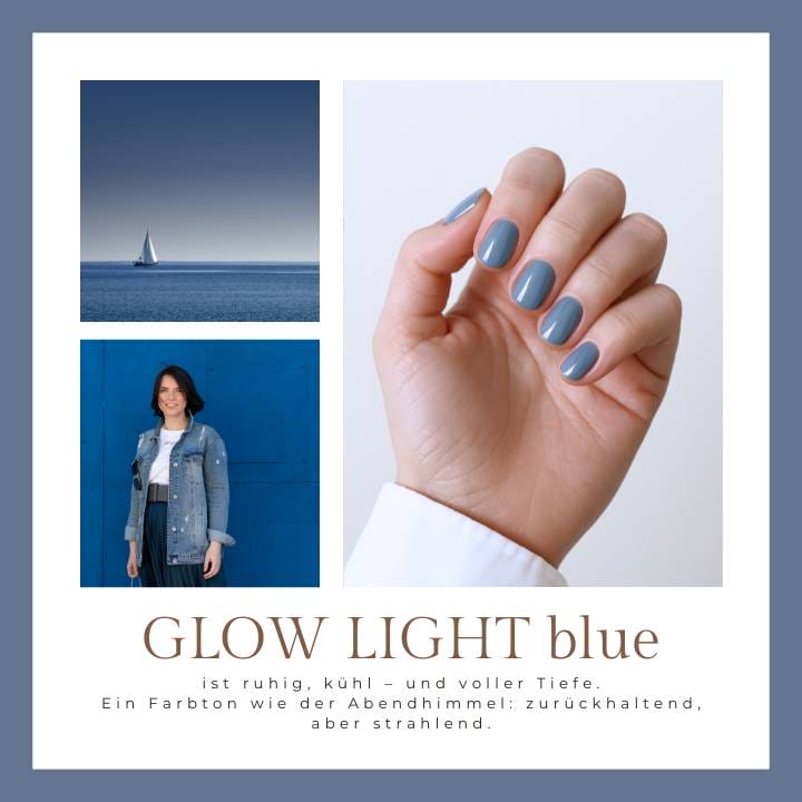 Glow Light Blue UV-Nagelfolie