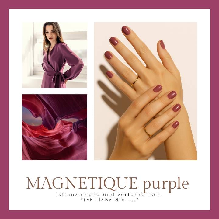 Magnétique pink UV-Nagelfolie