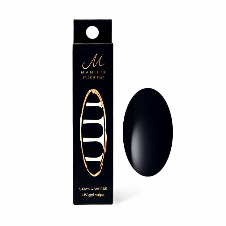 Powerful Black UV-Nagelfolie