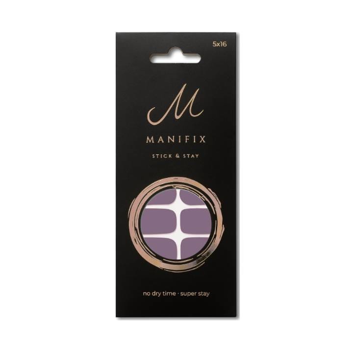 Verpackung der Sensual Purple UV-Nagelfolien von Manifix – sinnliches Lila einfach zuhause machen