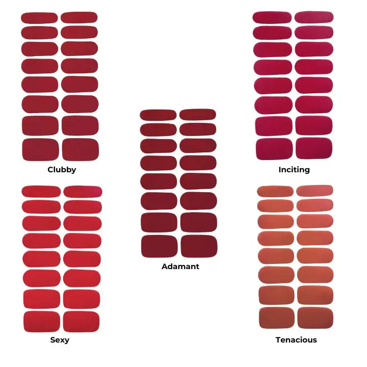 Shades of Red Nagelfolien Set
