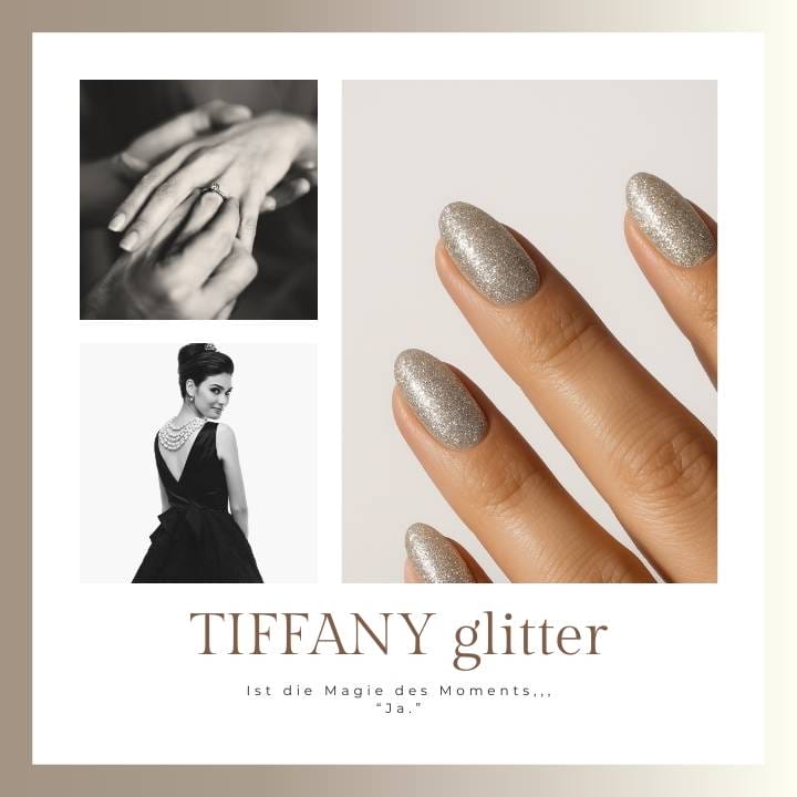 Tiffany Silver Glitter UV-Nagelfolie