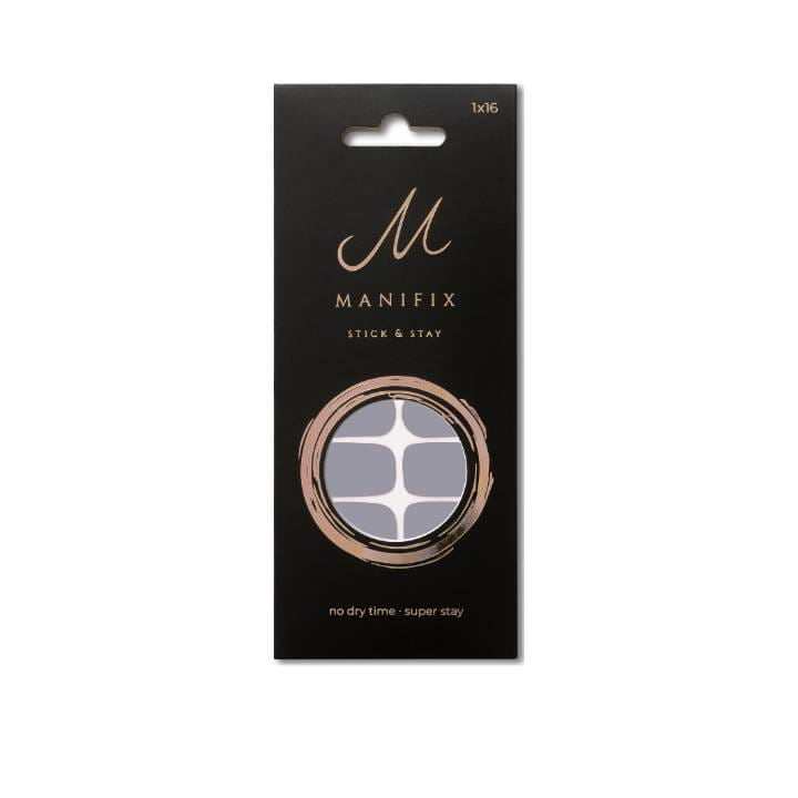 Verpackung der Sparkle Purple UV-Nagelfolien von Manifix – funkelndes Lila einfach zuhause machen