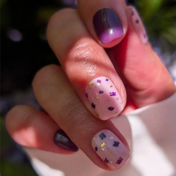 Violet Garden Blumendesign UV-Nagelfolie