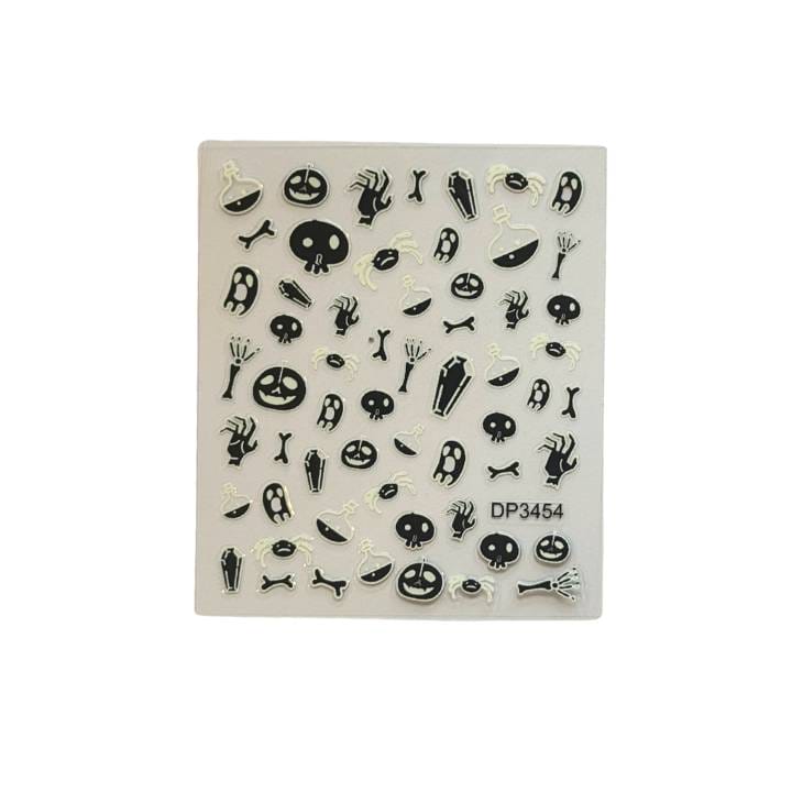 Wednesday Halloween Nail Art Stickers
