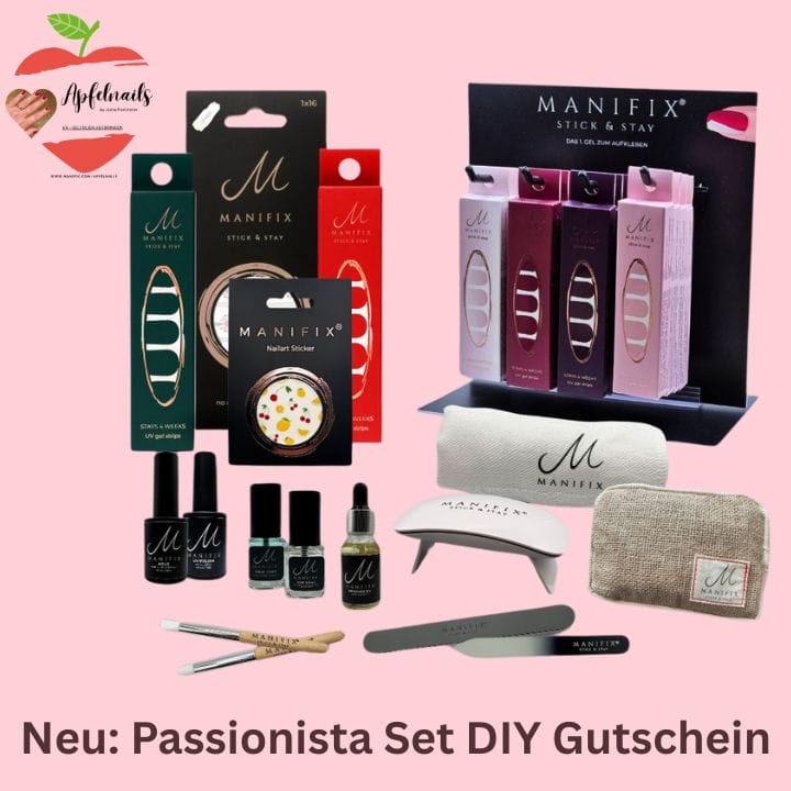Neu im Manifix Direktvertrieb: Entdecke das DIY Passionista Gutschein Set und komme ins Team Apfelnails!
