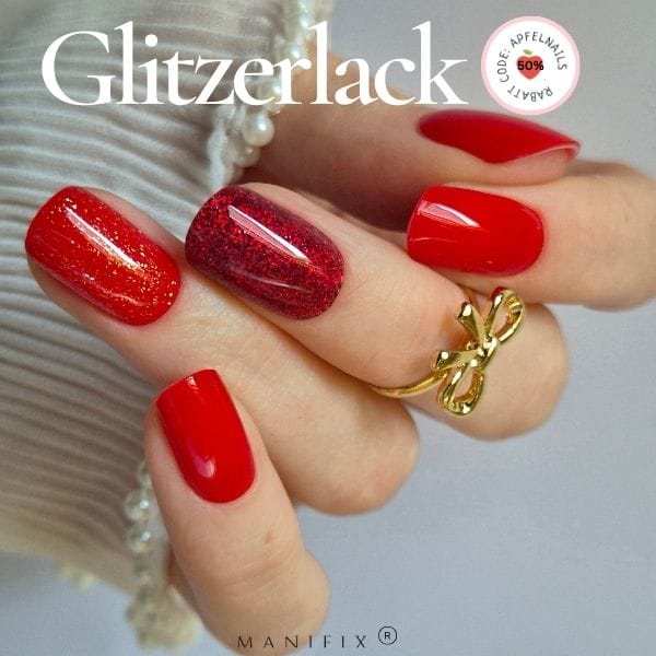 Nägel mit Glitzerlack