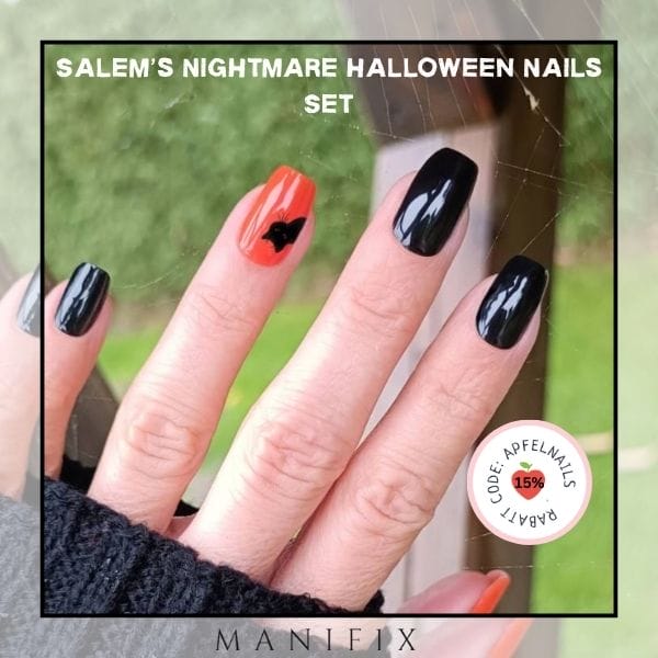 Halloween Nägel Design auf der Hand