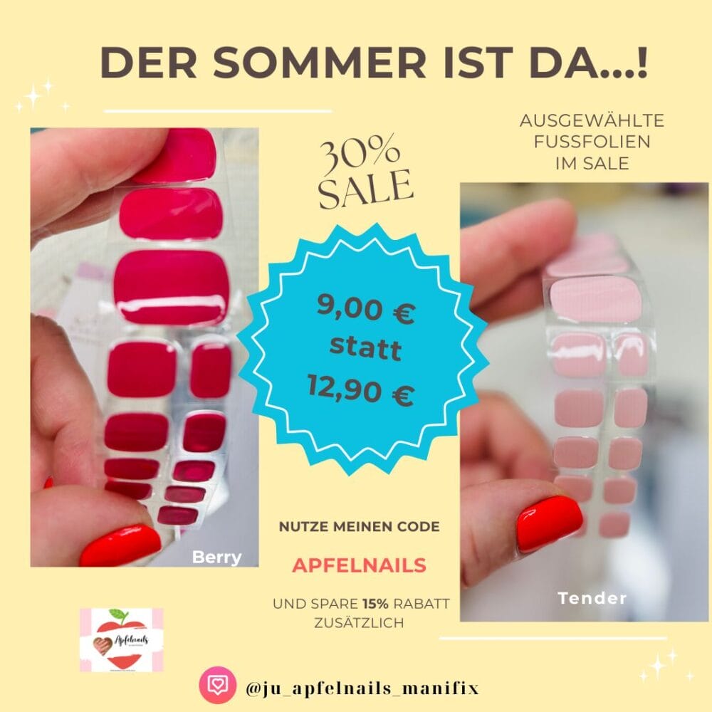 Manifix UV Folien für Füße – Perfekt für den Sommer!