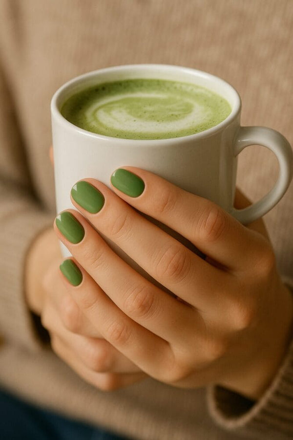 Matcha Latte Nails: So trägst du den sanften grünen Trend-Look