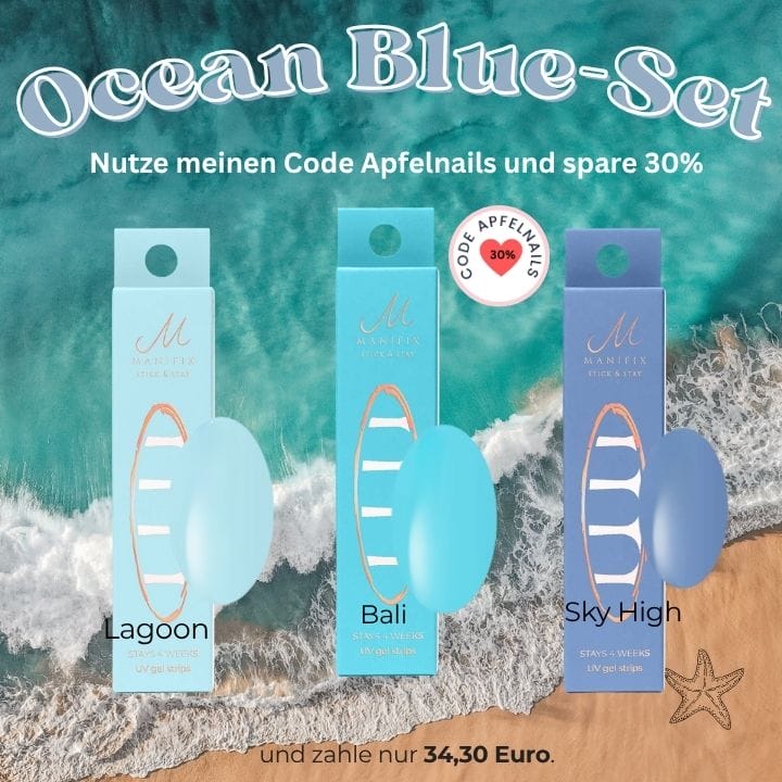 Nägel 2025 Trend: Das Ocean Blue Set – Das Must-Have für stylische Nageldesigns