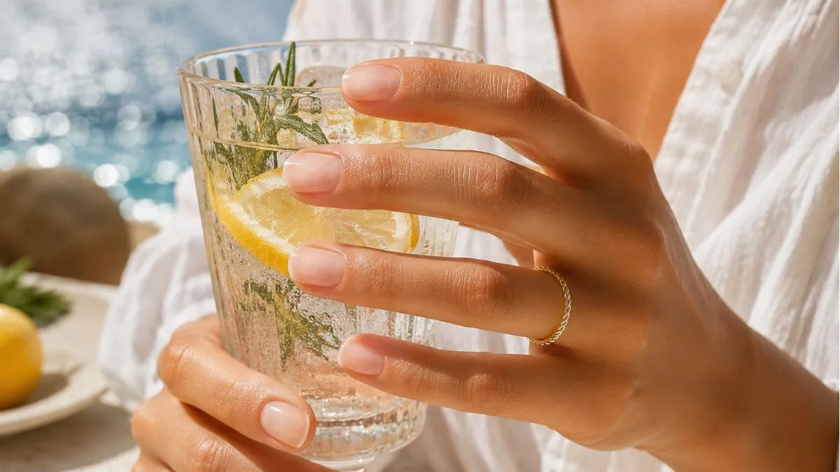 Clean Nails. Handbild Nahaufnahme.