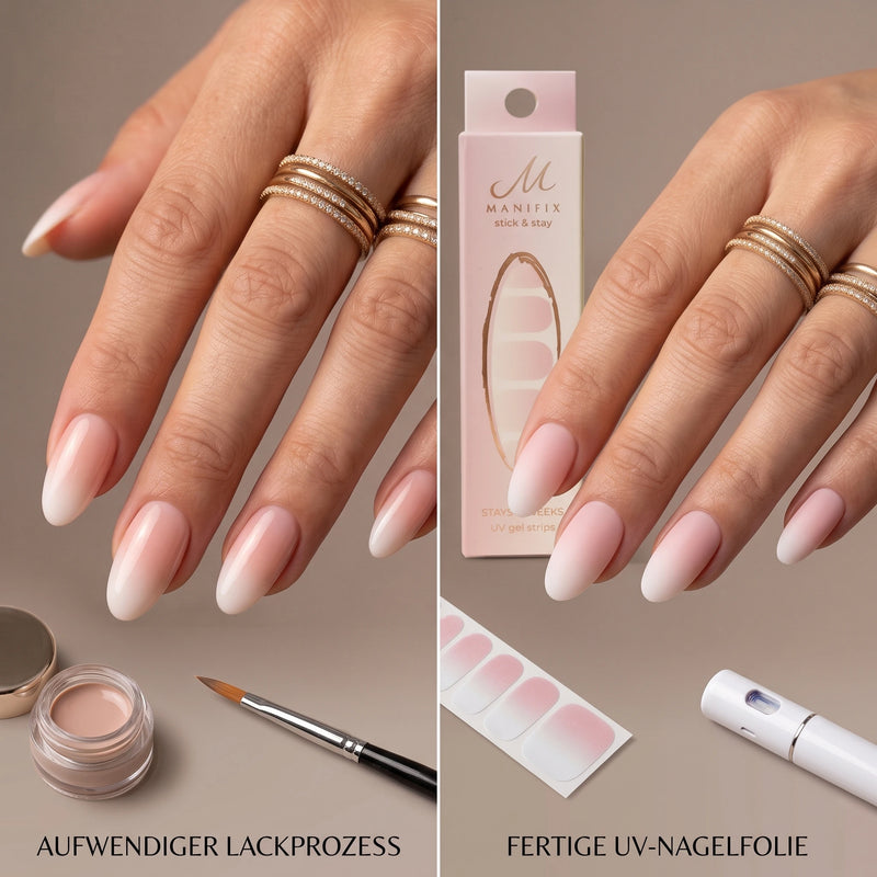 Babyboomer selber machen: Warum UV-Nagelfolien hier so praktisch sind
