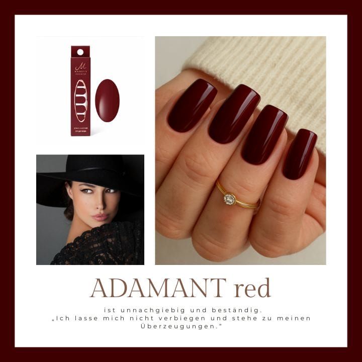 Adamant Red UV-Nagelfolie