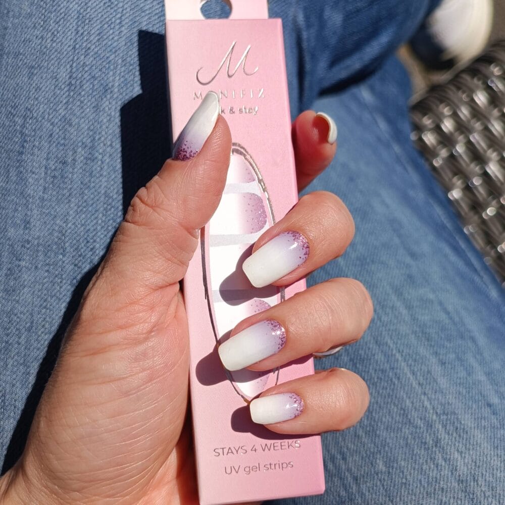 Glitter Glam Babyboomer UV-Nagelfolie