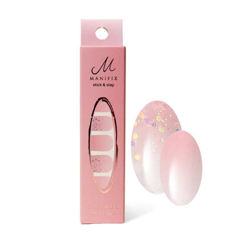 Ballerina Babyboomer mit Glitzer UV-Nagelfolie
