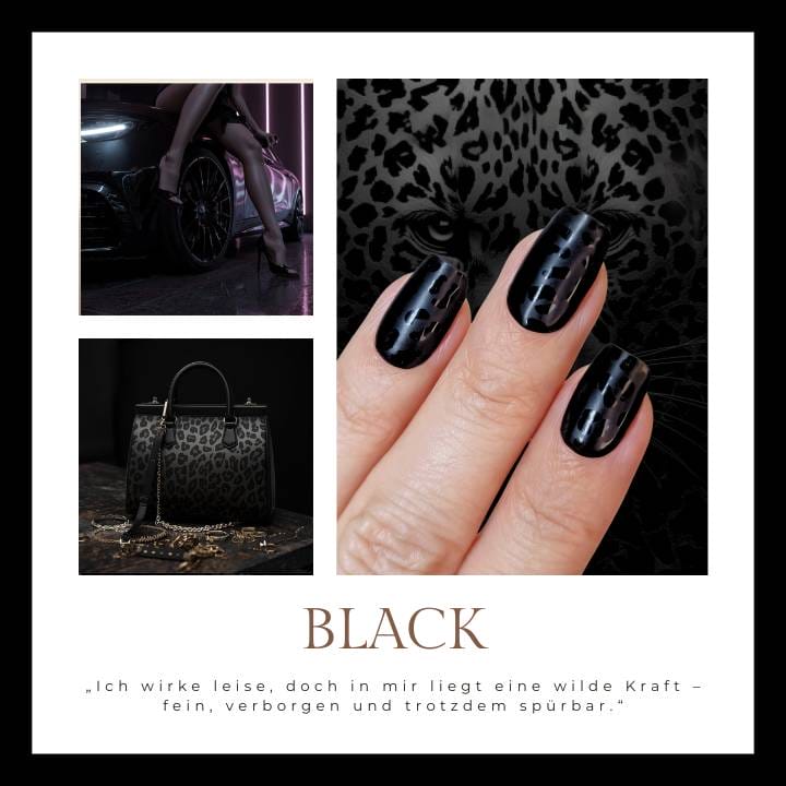 Black UV-Nagelfolie