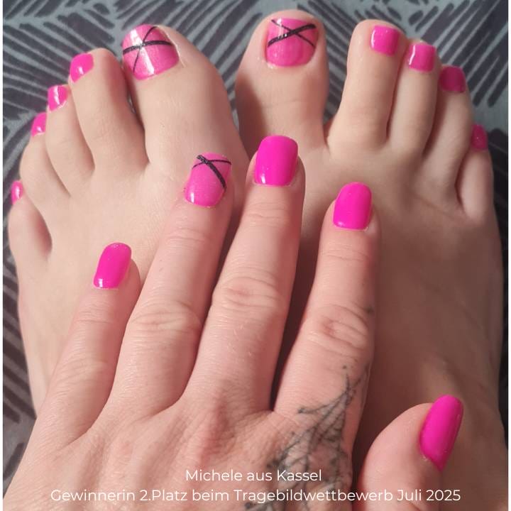 Candy Pink Füße UV-Nagelfolie