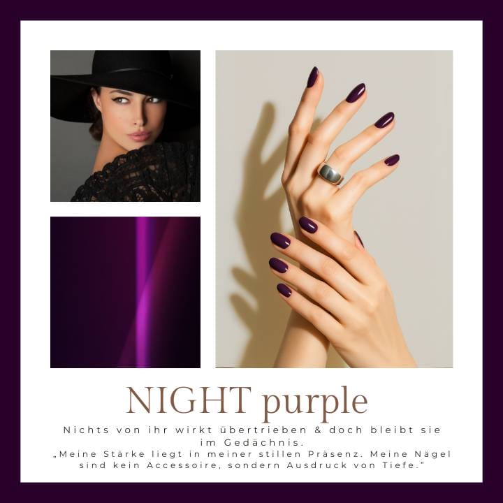Night Purple UV-Nagelfolie