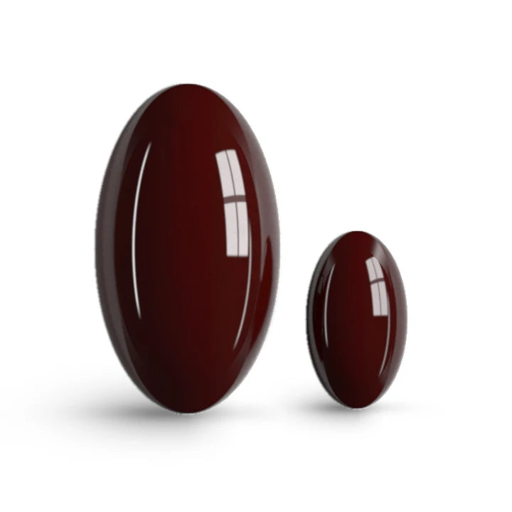 Nagelfolie Esteemed Red – Nagelfolien in dunklem Rotbraun, selbstklebende Nagellack-Alternative