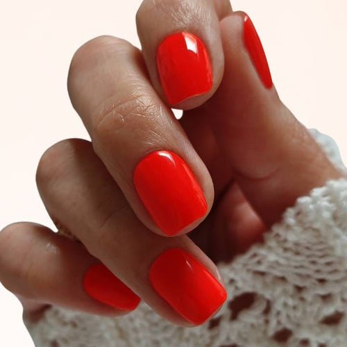 Mirja on Fire neon red UV-Nagelfolie