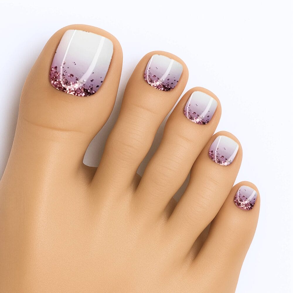 Glitter Glam Babyboomer UV-Nagelfolie
