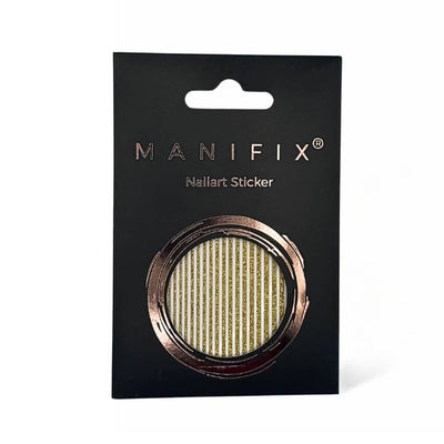 Golden Stripes Nail Art Stickers