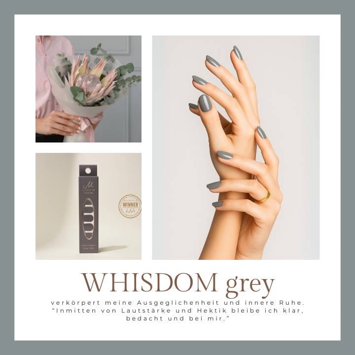Whisdom Grey UV-Nagelfolie