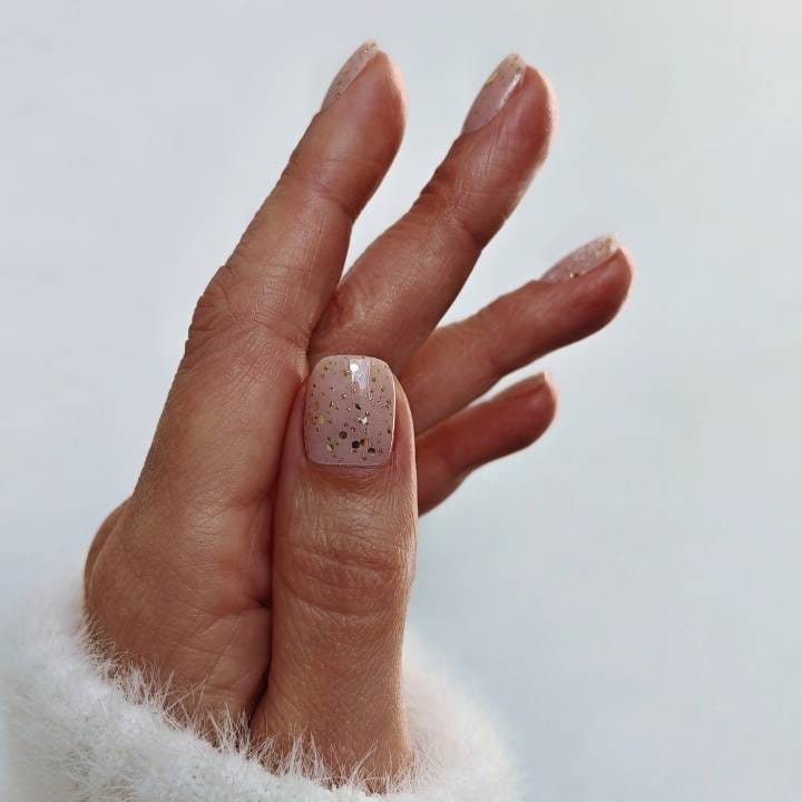 Iced Champagne Glitter UV-Nagelfolie