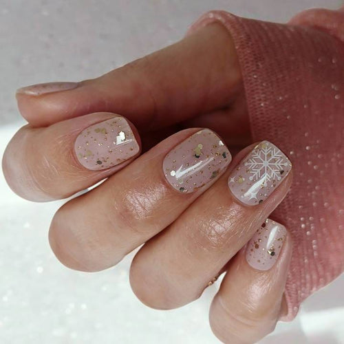 Iced Champagne Glitter UV-Nagelfolie