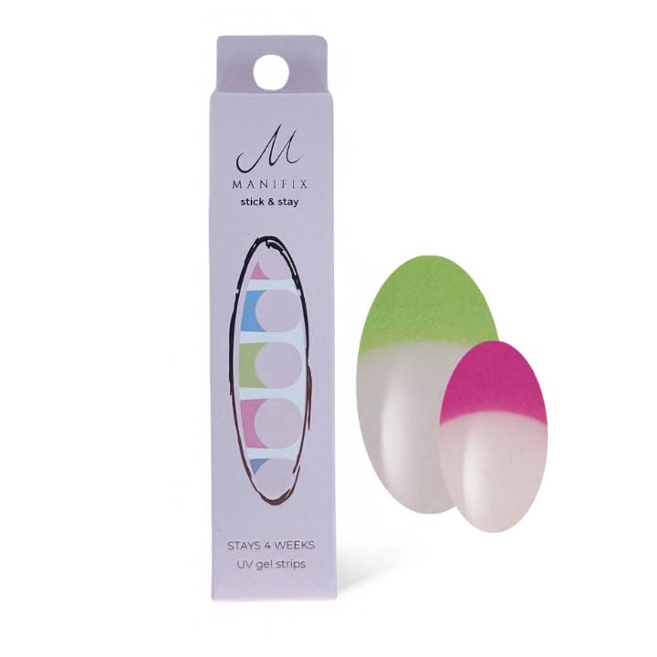 Jelly Bean French Nails UV-Nagelfolie von Manifix – bunte French Manicure für frische Looks