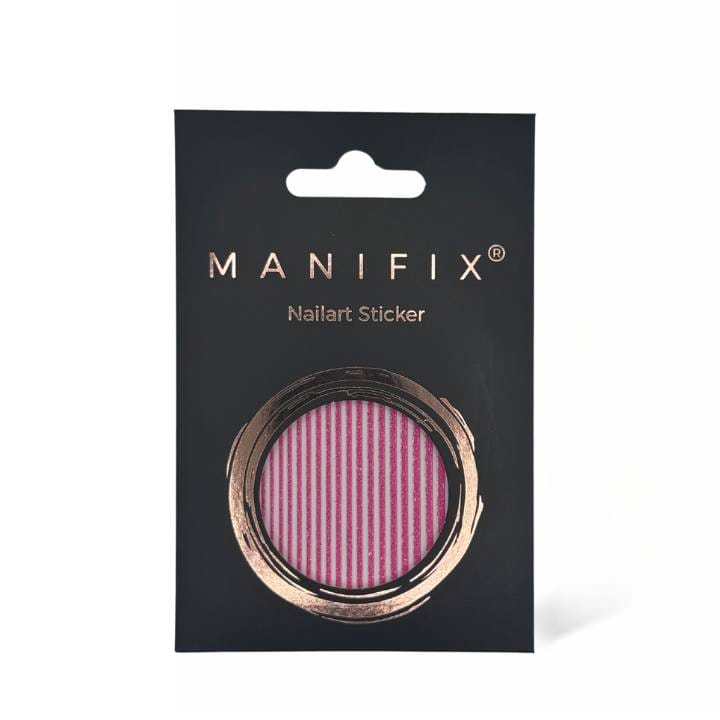 Magenta Stripes Nailart Sticker