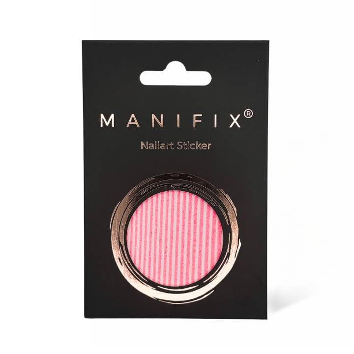 Pink Stripes Nailart Sticker von Manifix – dekorative Nagelsticker für kreative Nageldesigns