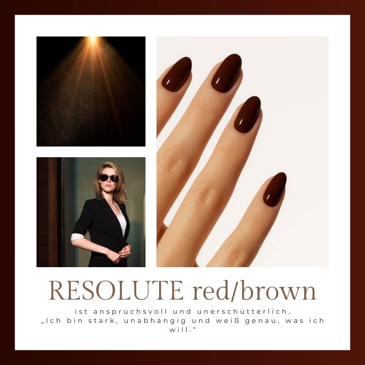 Resolute Red UV-Nagelfolie
