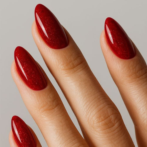 Merry Red Glitter UV-Nagelfolie