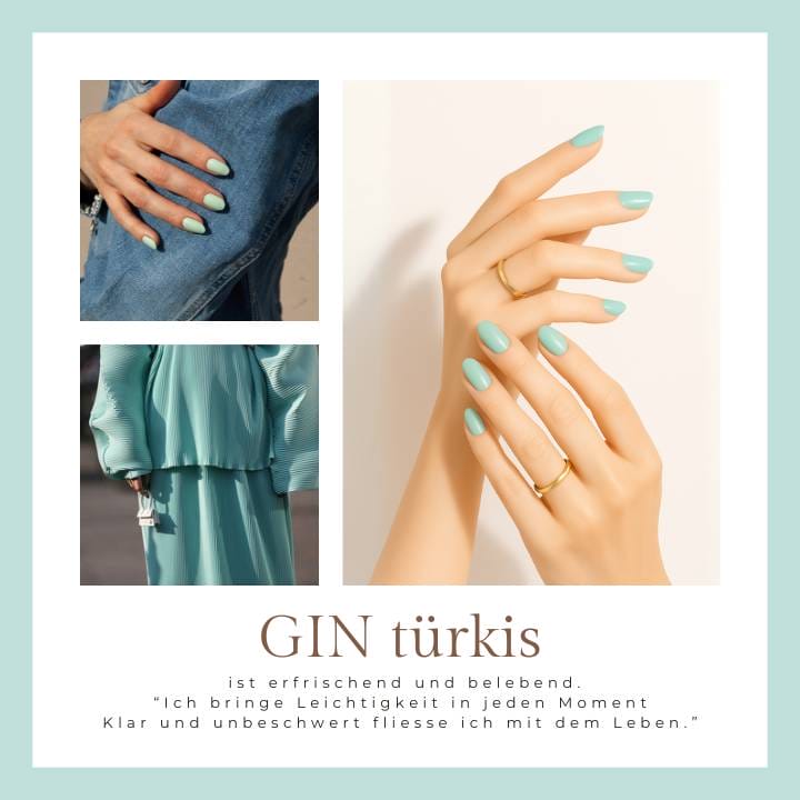 Gin Türkis UV-Nagelfolie