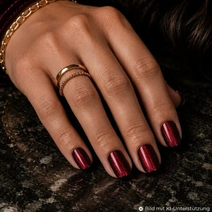 Velvet Red Cateye UV Nail Wrap