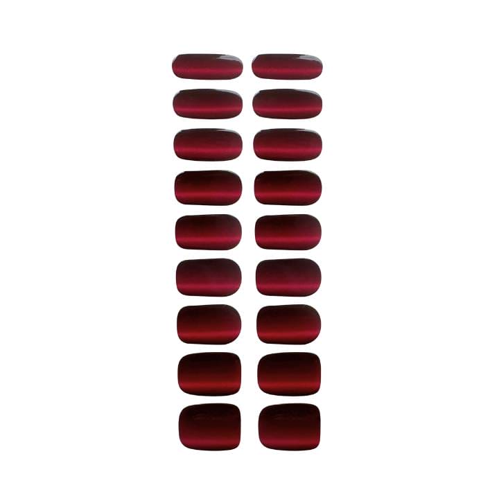 Velvet Red Cateye UV Nail Wrap