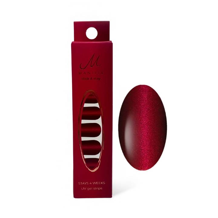 Velvet Red Cateye UV Nail Wrap
