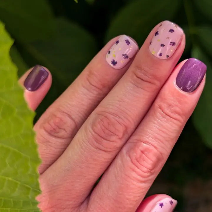 Violet Garden Blumendesign UV-Nagelfolie